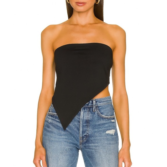 Superdown Black Tube Top Bandana Halter Handkerchief Top Festival Rave Party XS - Picture 1 of 7